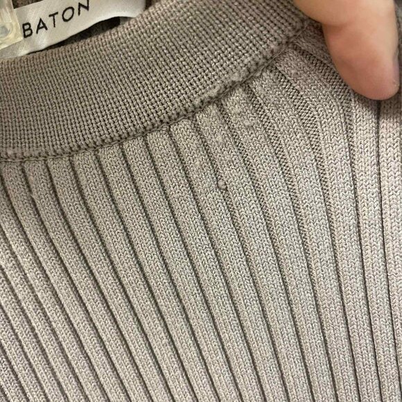 Babaton Beige Extra-Small Stretchy Tight Long-Sleeves Woven Warm Winter Dress - Picture 3 of 6